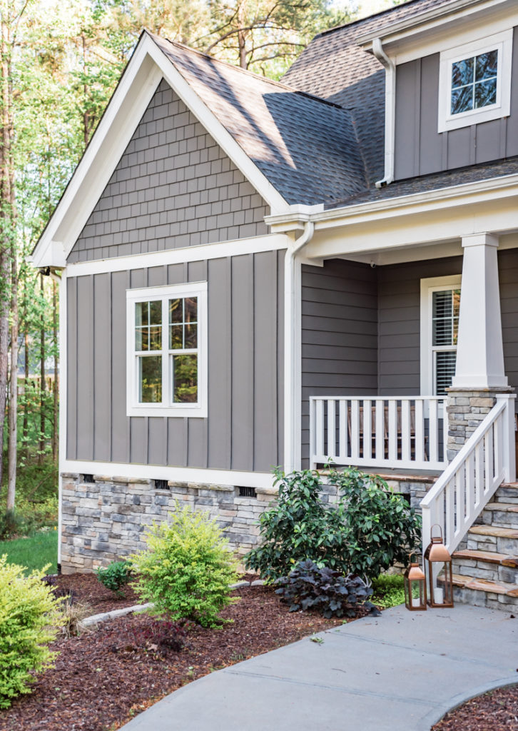Gray exterior cottage