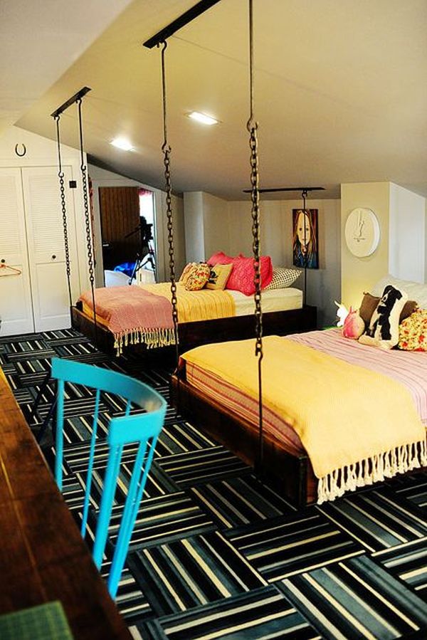 Slate ceilings hanging beds